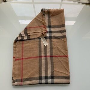 100% Authentic Burberry Tan Wool/Silk Scarf
